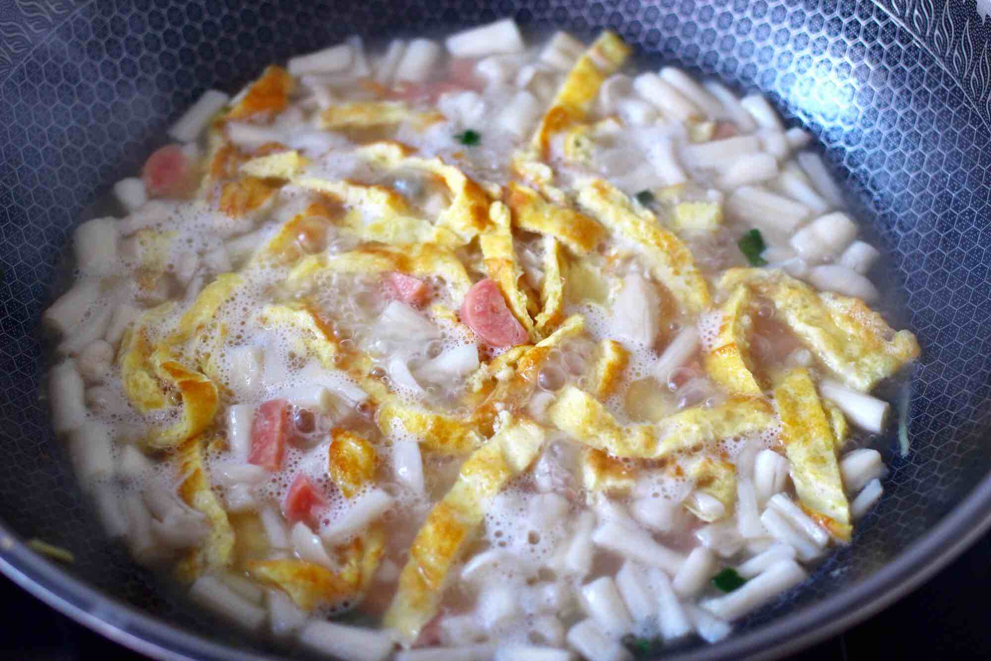 Seafood Mushroom Egg Soup recipe