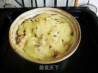 Mushroom Ham Baked Rice recipe