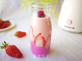 Strawberry Purple Potato Milkshake recipe