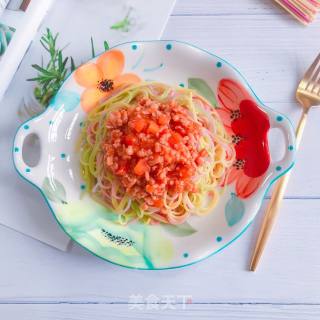 Tomato and Minced Noodles recipe