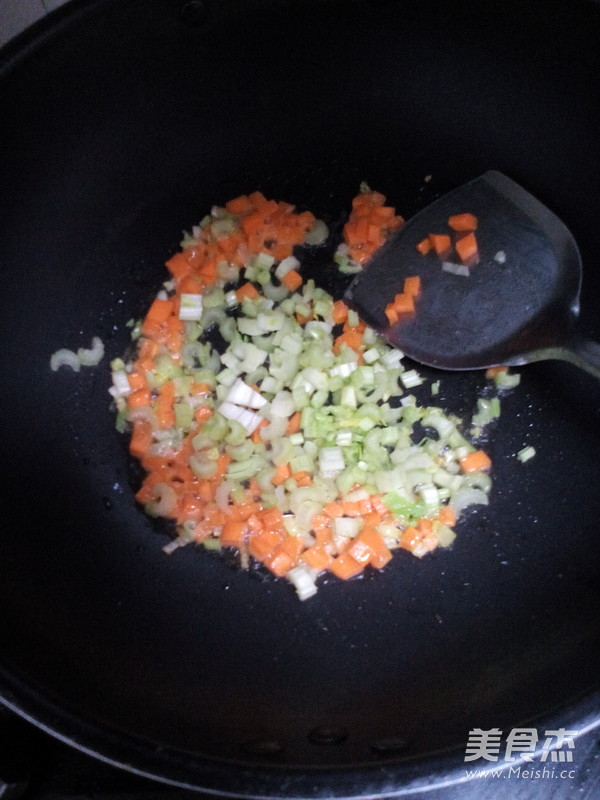 Celery Corn Fried Rice recipe