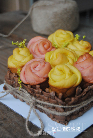 #柏翠大赛#bread with Spring Flowers recipe