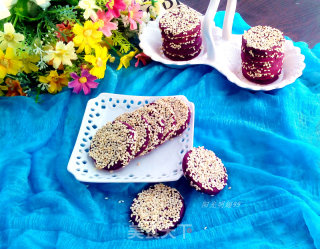 Purple Sweet Potato Sesame Cake recipe