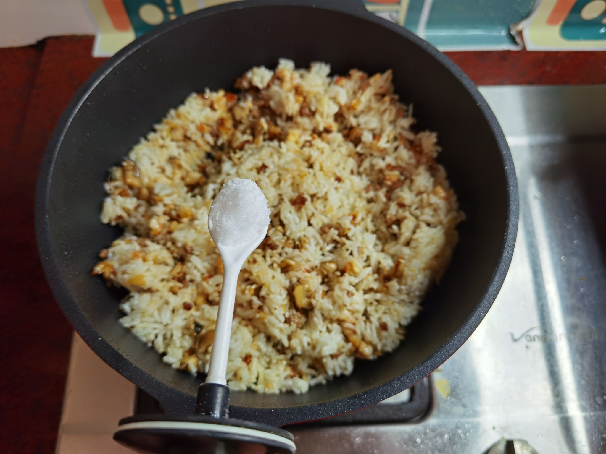 Fried Rice with Shrimp and Oysters recipe