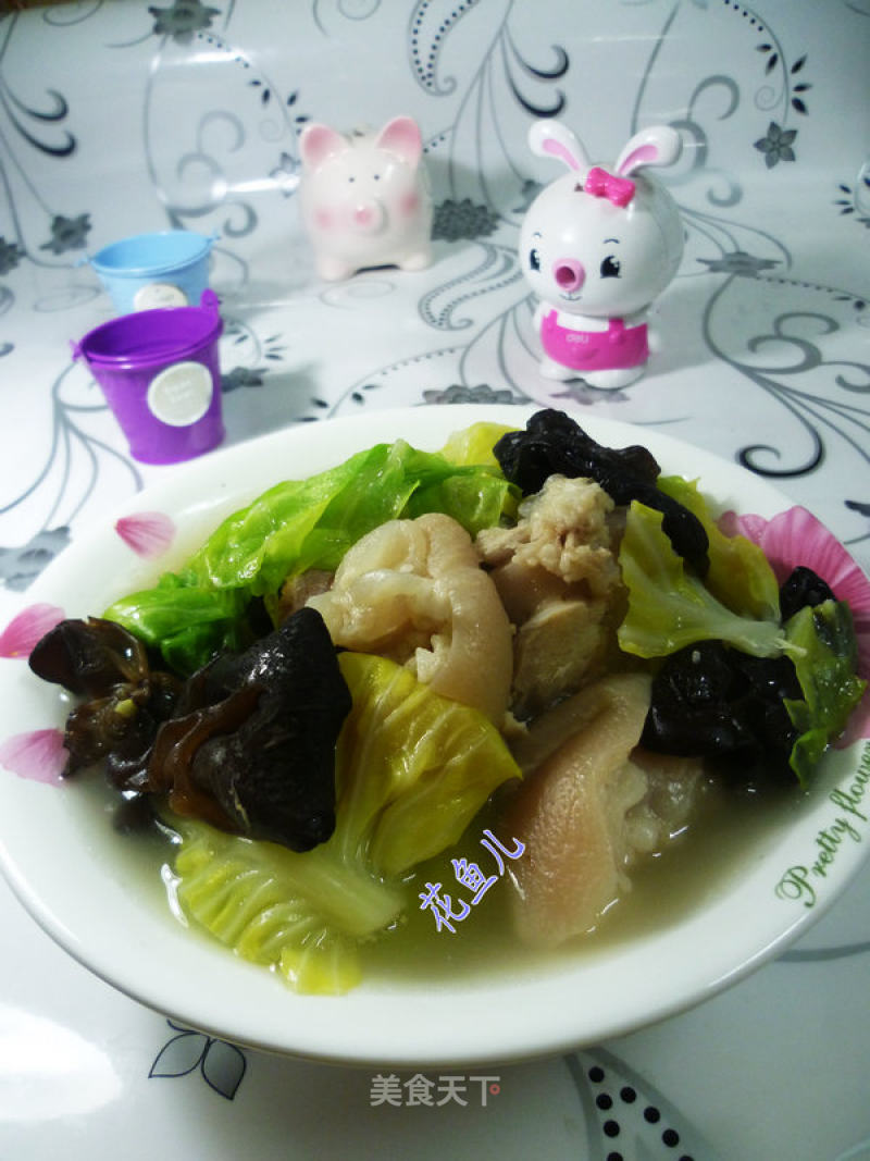 Black Fungus Beef Cabbage Hoof Soup recipe