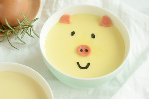 Steamed Egg Custard-defeat The Little Pig Cartoon Monster recipe