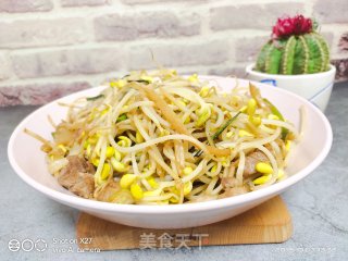 Stir-fried Pork Belly with Bean Sprouts recipe