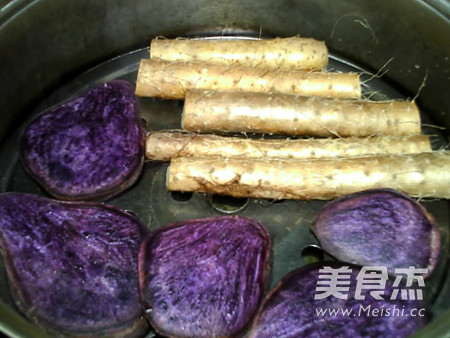 Honey Purple Potato Yam Cake recipe