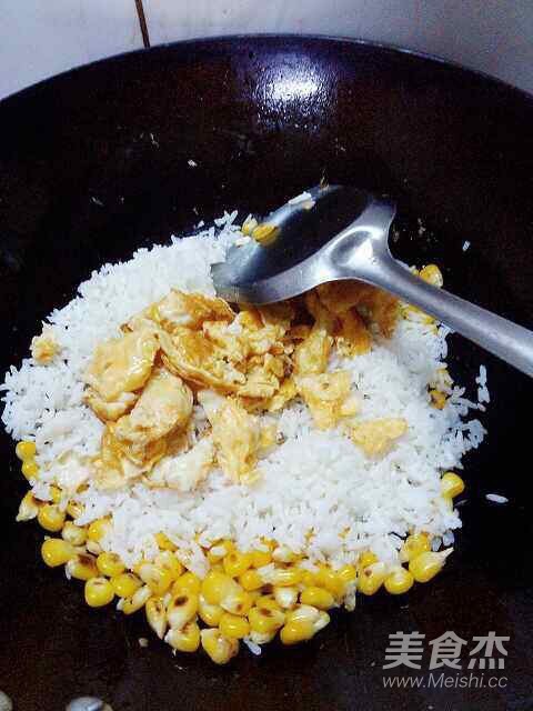 Fried Rice with Egg and Corn recipe