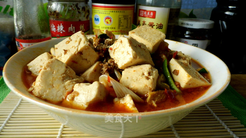 Braised Tofu with Minced Meat recipe