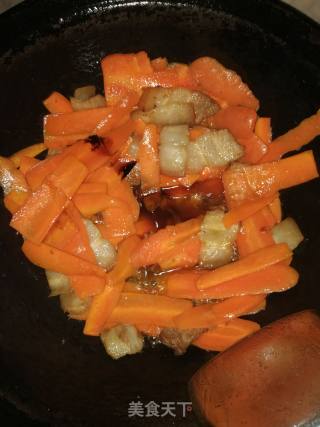 #团圆饭# Twice-cooked Pork and Carrot Slices recipe