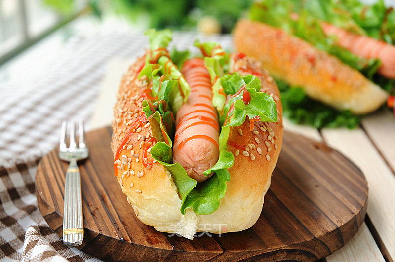 #aca烤明星大赛# Soy Milk and Sesame Hot Dog recipe