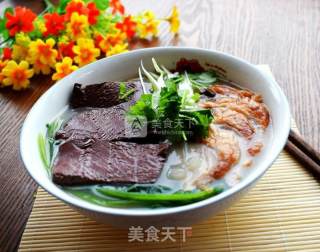 Duck Blood Vermicelli Soup recipe