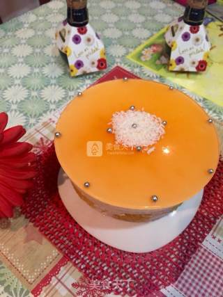 Yellow Peach Orange Mousse Cake 6 Inches recipe