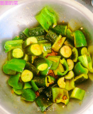 Cold Cucumber and Green Pepper (momo's Dish) recipe