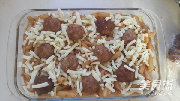 Baked Pasta with Meatballs recipe