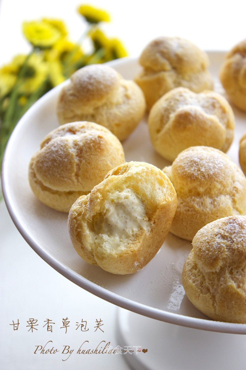 [sweet Chestnut Vanilla Puffs] recipe