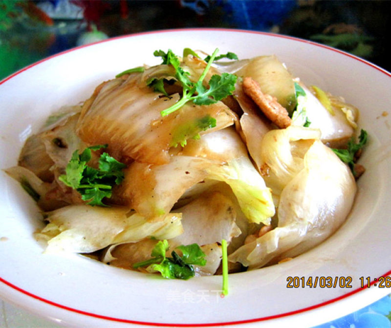 Stir-fried Cabbage with Sliced Pork recipe