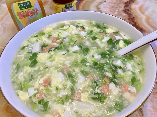 Cilantro Tofu Soup【totole Fresh Chicken Sauce with Sesame Oil】