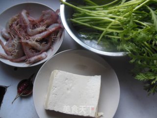 Chrysanthemum Shrimp and Small Tofu recipe