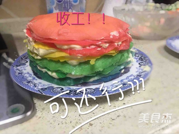 Rainbow Layer Cake-no Oven No Microwave recipe