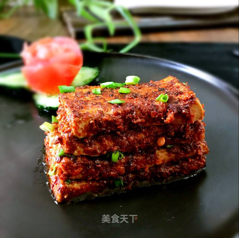 #炉美食# Spicy Grilled Tofu recipe
