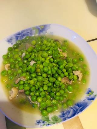 Fried Pork with Peas recipe