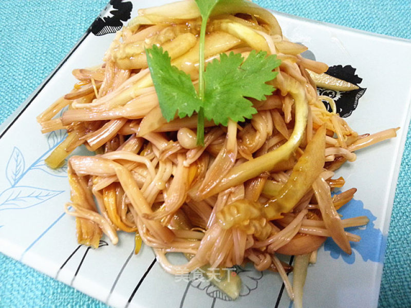 Refreshing and Refreshing-cold Enoki Mushroom and Day Lily recipe