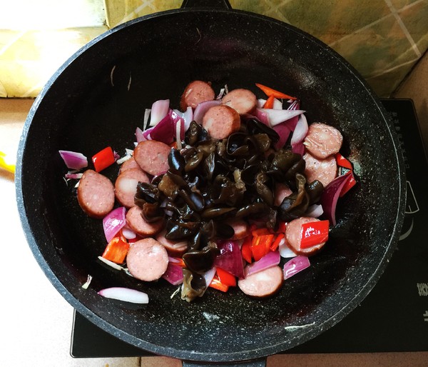 Stir-fried Red Intestine recipe