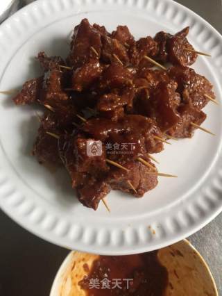 Double Flavor Toothpick Meat (honey Sauce Version & Garlic Spicy Flavor Version) recipe