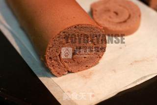 #aca烤明星大赛# Cocoa Jam Chiffon Cake Roll recipe