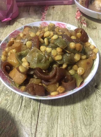 Stewed Corn with Beans and Potatoes