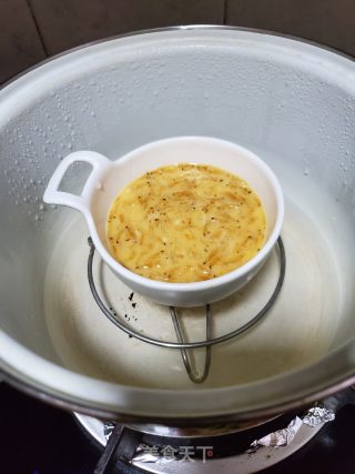 Steamed Egg with Shrimp Skin recipe