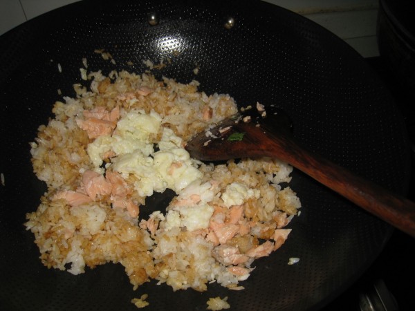 Fried Rice with Salmon Protein recipe