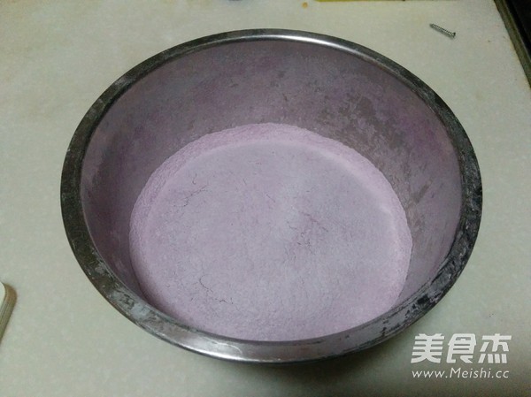 Purple Sweet Potato Honey Bean Glutinous Rice Cake recipe