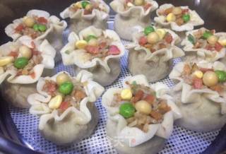 #花样美食#colorful and Linglong Flower Bud Shaomai recipe