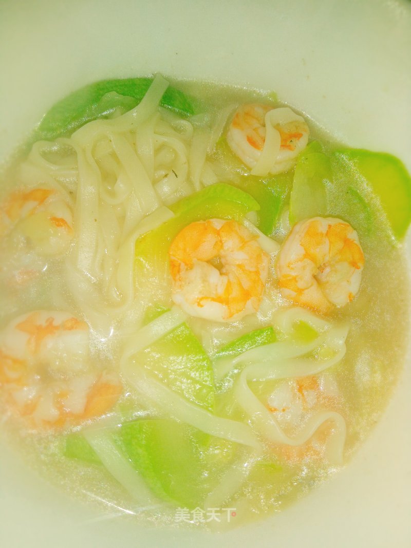 Original Noodle Soup with Zucchini and Shrimp recipe