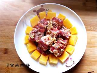 Steamed Pumpkin with Spare Ribs in Xo Sauce recipe