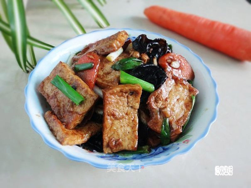 Cooked Tofu with Wild Mushrooms recipe