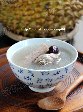 Durian Stuffed Chicken Soup