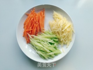 Vegetarian Stir-fried Three Silk recipe
