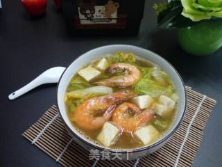 Baby Cabbage Seafood Tofu Soup recipe