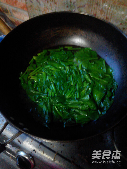 Spinach with Vermicelli recipe