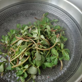 Purslane with Fine Meat recipe