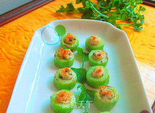 Cucumber Stuffed with Fish Puree recipe