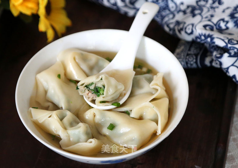 Shepherd's Purse and Fresh Meat Wonton recipe