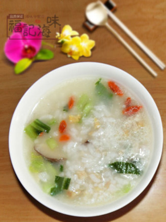 Riyue Fish Chicken and Flower Mushroom Congee recipe