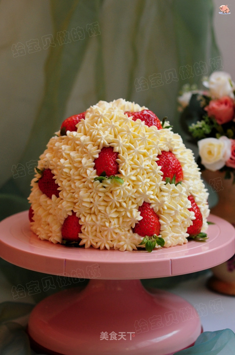 Strawberry Castle Cake