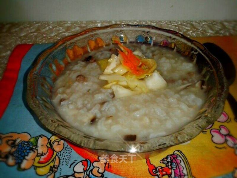 Mushroom Minced Pork Congee recipe
