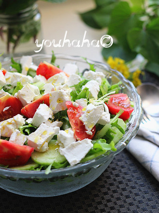 White Cheese Vegetable Salad